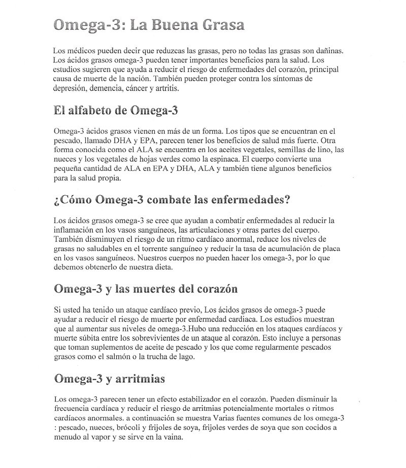 Omega 3, material divulgativo — lámina 2 de 16